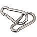 CNBTR Spring Snap Hook M4 40mm 304 Quick Link Ring Stainless Steel Multifunctional Pack of 50