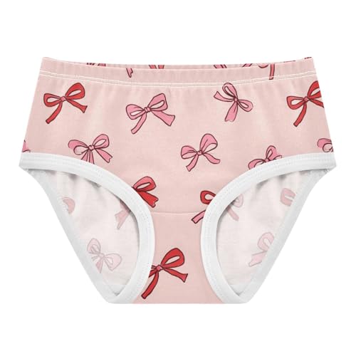 Wusikd Pink Bows Cute Girls' Underwear Cotton Girls Briefs Soft Toddler Underwear 2T
