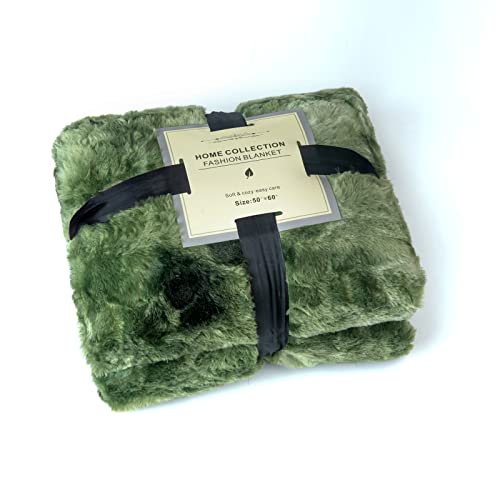 Super Soft Plush Throw Blanket, Tie Dye Cozy Fuzzy Blankets 50X60 Inches,Fluffy Sherpa Warm Microfiber Fleece Colorful Throws Blanket For Chair,Couch,Bed Green #TOP4