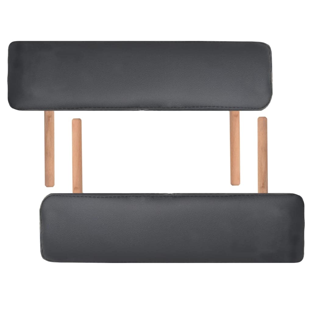 Massageliege 3 Zonen Tragbar 10 cm Polsterung Schwarz,Gesundheit & Schönheit,Körperpflege,Massage & Entspannung,Massagetische,Schwarz,21.2 kg-110153