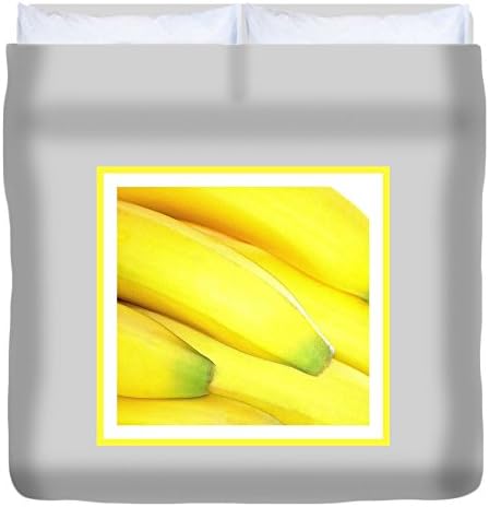 Banana Children Kids Boys Girls Bedding Yellow Duvet Cover Grey/Gray 2 King Size