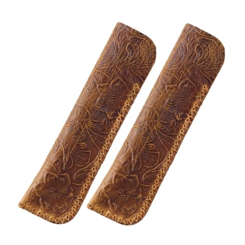 Artibetter 2pcs Handmade En Cuir À La Main Un Boîtier À Stylo À Stylo De De Pentes À Manches De Manche De Protection Couverture De Protection Vintage Pouche Pour Le Rangement