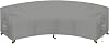 PureFit Outdoor Sectional Sofa Cover Waterproof Curved Patio Furniture Covers for Deck, Lawn and Backyard, 120Lx36Dx38Hx82FL, Grey