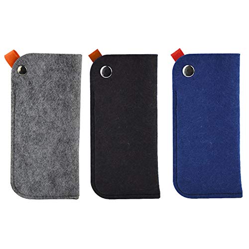 Image of Eyeglasses Bag Original Design Portable Soft Felt Slip In Pouch Case for Sunglasses
