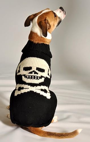 Pull noir tête de mort pour grand chien XL Chilly Chien doux - 4