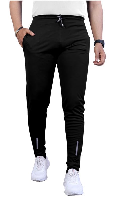Image of NoseQueen Regular Track Pants for Man | Men Trackpant | Night Pants for Man with with Zippered Pockets, Drawstring Waist