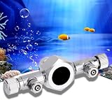 Zerodis CO2 Splitter Multi Ways Distributor CO2 Multi Pass Splitter Aquarium Regulator CO2 Splitter Valve for Fish (2 Ways)