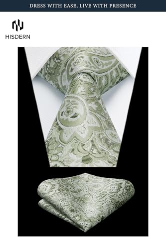 Image of HISDERN Mens Vest Tie Set 3PC Formal Waistcoat Paisley Floral Jacquard Necktie Pocket Square Suit Vests Wedding Party