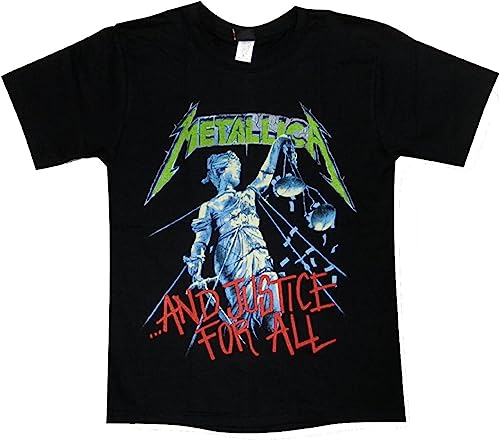 [LEPIZ] �����Y ���f�B�[�X T�V�� METALLICA/AND JUSTICE FOR ALL T-Shirt ���� �ĕ� �X�|�[�c T�V���c �f�� T�V���c(L)