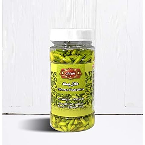 SHIRIN Slivered Pistachios, Unsalted, 2 Ounce Cover