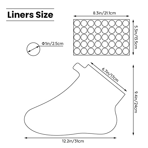 Segbeauty Paraffin Wax Liners For Foot, 200 Counts Plastic Foot Bags, Paraffin Bath Socks Liners Hot Wax Thera-Py Bath Booties Covers With 200 Snug Closure Stickers For Paraffin Wax Machine #TOP5