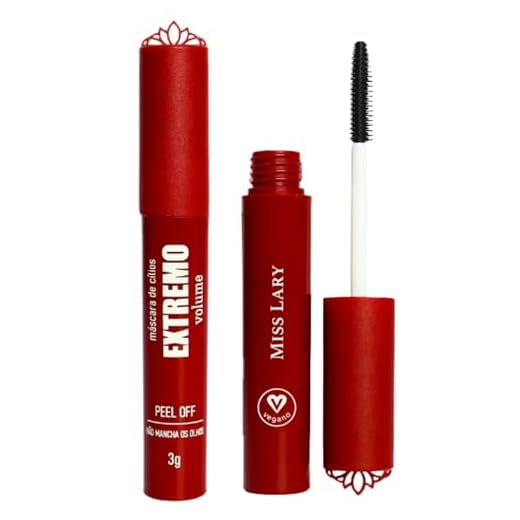 Máscara de Cílios, Cor Bordô, Peel Off, Extremo Volume, Rímel Vinho - Maquiagem para os Olhos (Bordô)