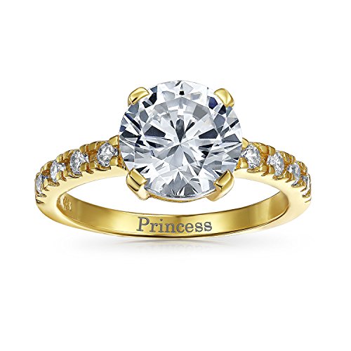 Bling Jewelry Personalize Timeless Promise 1.75CT AAA CZ Round Brilliant Cut Solitaire Engagement Ring For Women Cubic Zirconia Pave Thin Band .925 Sterling Silver Customizable2