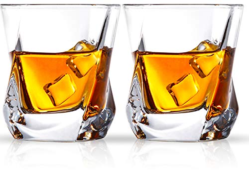 Produktfoto von Cooko Whisky Gläser, Luxus Kristall Gläser Set, Non-Leaded Clarity Whiskyglas, Wein Zubehör,Set von 2 Gläser für&hellip;