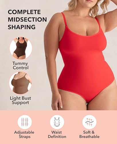 Image of SHAPERMINT Brief & Thong Bodysuit - Tummy Control Seamless Body Shaper, Shapewear for Women Small to Plus Size