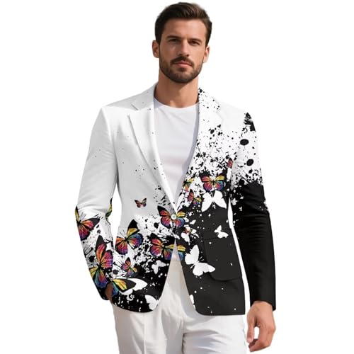 Men's Blazer Sport Coat Slim Fit One Button Soft Dress Coat Business Casual Jacket Fashion Daily Wear for Party