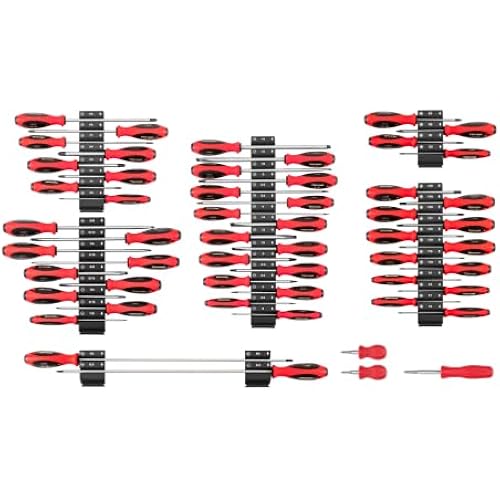 TEKTON Phillips, Slotted, Torx, Square Screwdriver Set, 54-Piece | DWZ90120