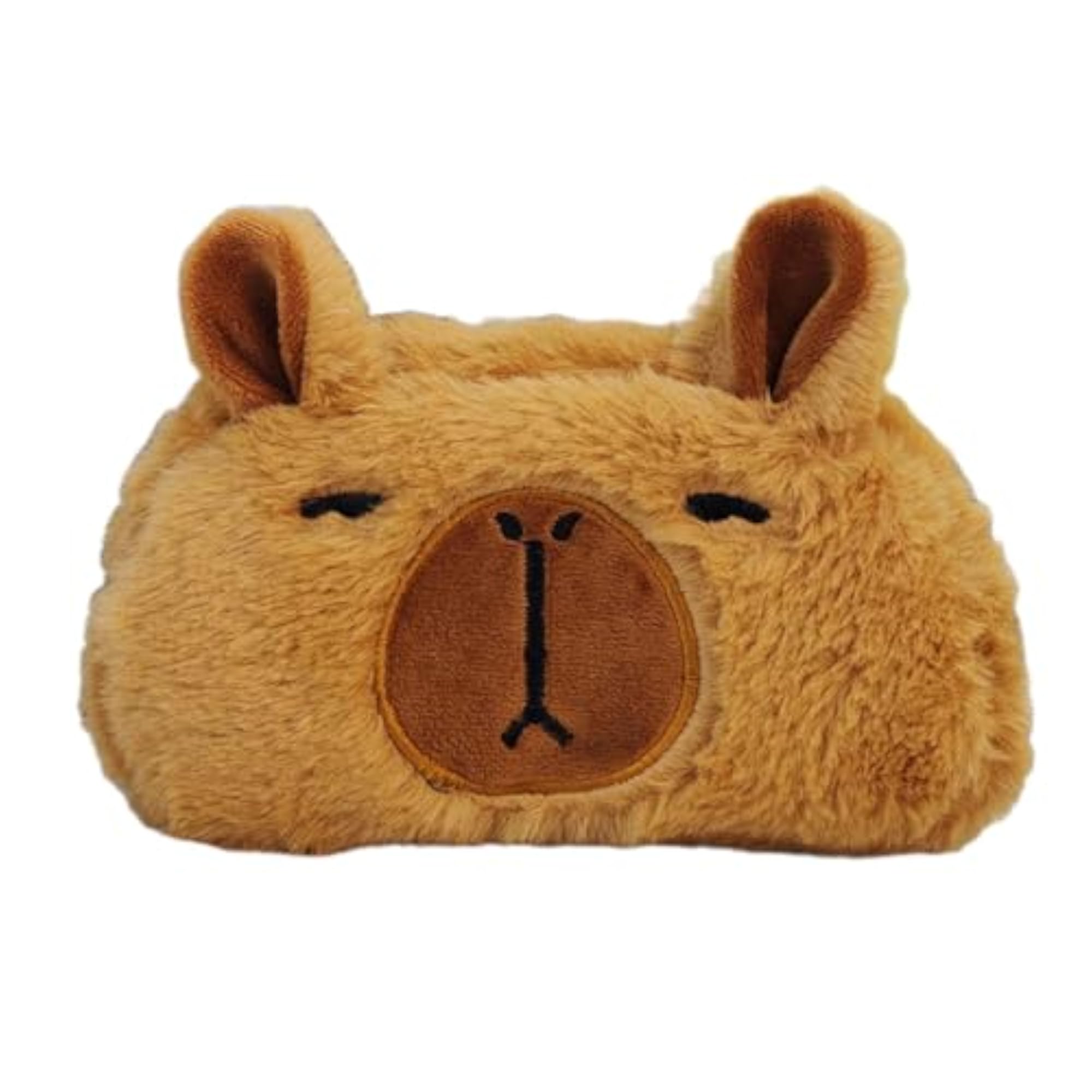 Plush Capybara Pencil Case for Kids, Cartoon Pouch