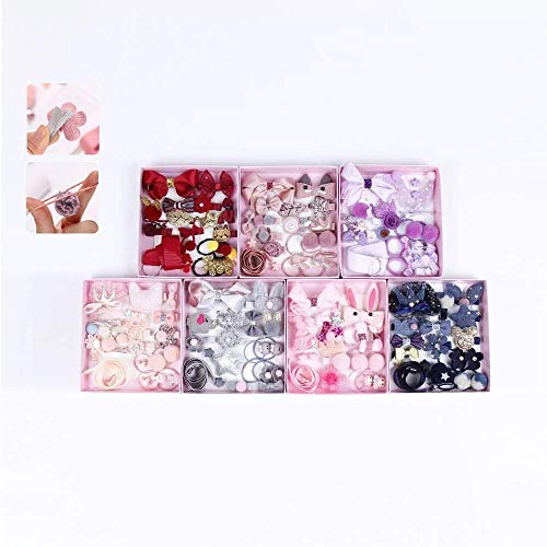 Image of Kashish's Fancy Head wear Accessories For Baby Girls Hair Clip Princess Hair Clip Cute Cartoon Clip, Headband, Schoolgirl, Baby Girl Toddler Set Gift Box Set of 18 Pieces