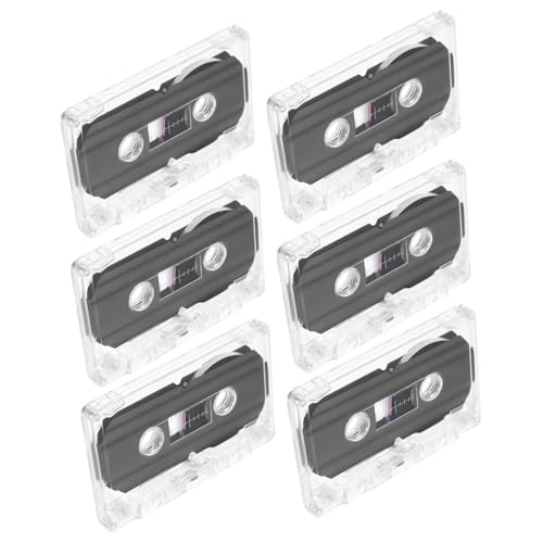 Artibetter Recordable Cassette Tapes 6 Pack 60-Minute Recording Time Blank Cassette Tape Storage for Music