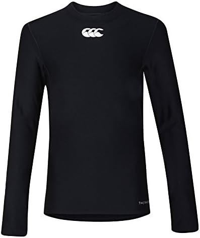 Canterbury Boy's Thermoreg Long Sleeve Top | Compression Shirt | Base Layer Top with Heat Retention & Thermal Regulation, Black, LB