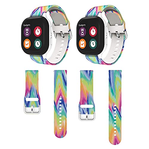 Compatible for Gizmo 2 1 Watch Band, Kids Repalcement Band for Gizmo Watch Band Replacement, Magic Camouflage - 2 Packs (S L)