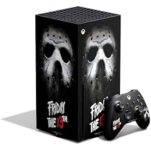 Skinit Decal Gaming Skin Compatible with Xbox Series X Bundle - Officially Licensed Warner Bros Friday The 13th Jason Voorhees Design