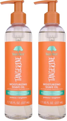 Image of Tree Hut Tangerine Moisturizing Shave Oil,Gel-to-Oil Formula,Ultra Hydrating Barrier for a Close,Smooth Shave,For All Skin Types,7.7 fl oz,(Pack of 2)