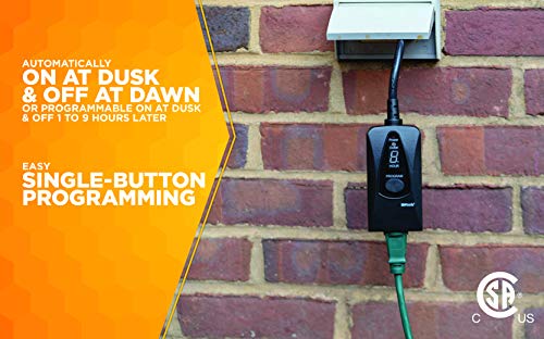 Woods 50013WD Outdoor 24-Hour Digital Photocell Timer with Light Sensor, Plug-In , Black - Thumbnail 3