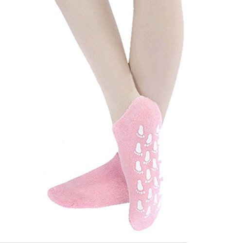 ad fresh Moisturize Skin Repair Cracked Moisturizing Treatment Gel Spa Socks (Multi Color)-image-3