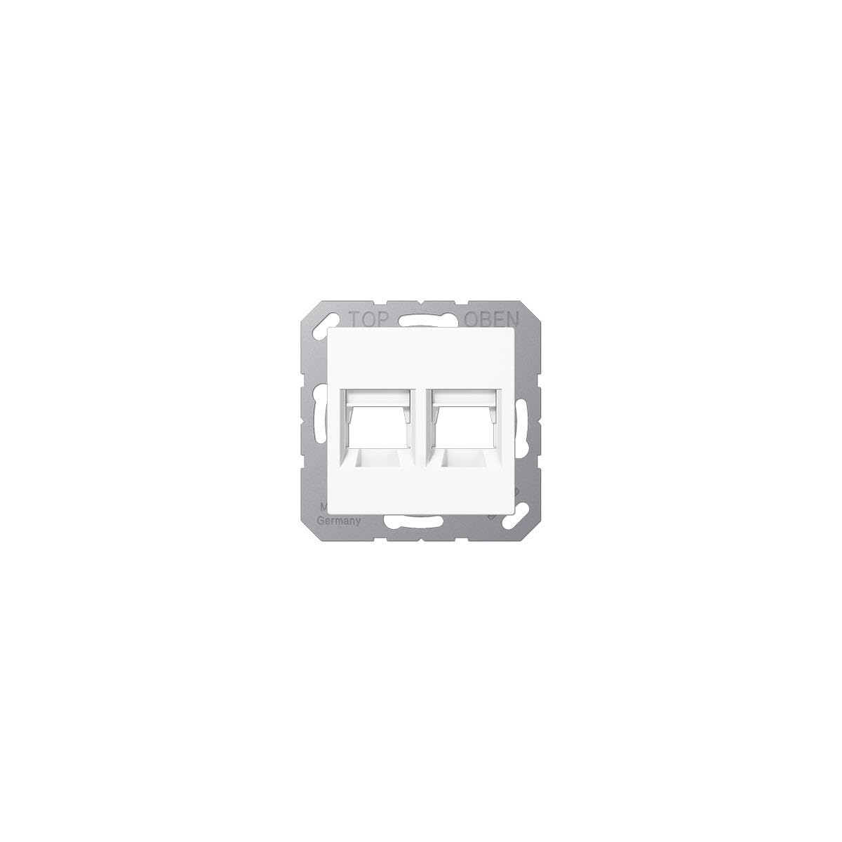 Abdeckung Jung A1569-2WEWW double enjoliveur clipsable blanc alpin Série A