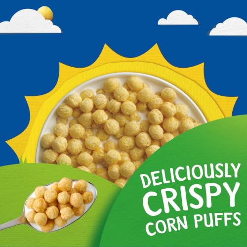 Image of Kix Whole Grain Breakfast Cereal, Corn Cereal Puffs, 12 oz | Crispy Corn Puffs, Good Source of Calcium, 12 Vitamins & Minerals, No Artificial Colors or Flavors