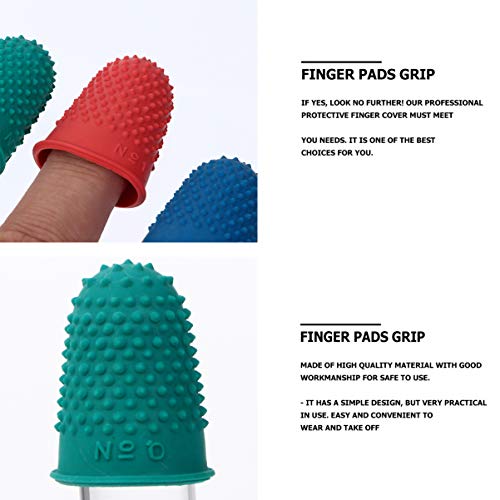 10pcs Rubber Finger Tips Pads Grips Reusable Finger Protector Fingertip Grips for Money Counting Collating Writing Sorting Task Hot Glue Finger Protector - Thumbnail 7