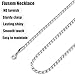 Fiusem Silver Tone Cardano Chain for Men Women, 3.5mm Stainless Steel Mens Chain Necklaces 20 Inch