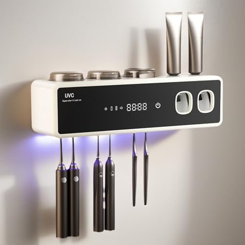 Porte-brosse à dents intelligent avec stérilisation UV pour éliminer les germes