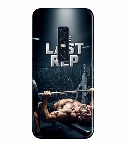 Image of Last Rep Gym Motivation Quotes Printed Hard Back Case Cover & Compatible for Vivo V17 Pro (Multicolor) - D1808