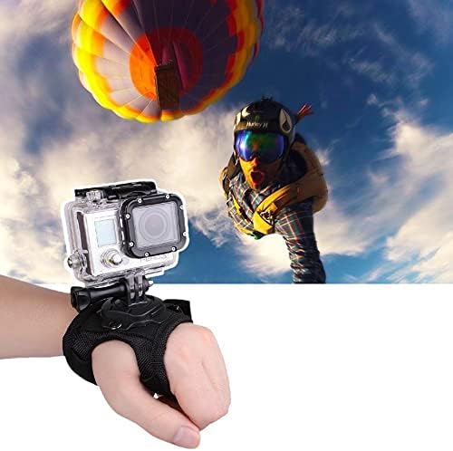 SRIKEKL 360 Degree Rotation Hand Strap Mount for GoPro Hero 10 9 8 7 6 5 Black Session,Hand Glove Wrist Strap Mount for AKASO DJI OSMO Action Camera Accessories (2 Sets Pack)