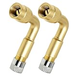 valve coudée pour moto Extension de valve pratique : vous obtiendrez 2 extensions de valve pneumatique à 90 degrés, qui pallient le souci d'une inflation restreinte dû à un espace confiné ou une orientation de valve inadaptée. Ces dernières possèdent un obus de valve intégré qui permet un gonflage et dégonflage aisé et rapide