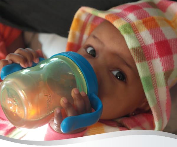 Miniatura 5 de Playtex Baby Sipsters Stage 1, popote y boquilla suave, kit de iniciación de entrenador - azul y verde, 2 unidades