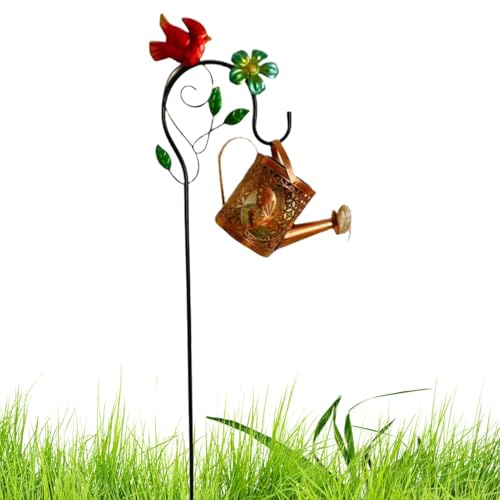 Lampe Solaire de Jardin Arrosoir Oiseau Étanche à Effet Cascade Lumineuse