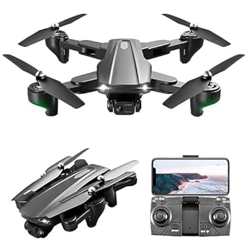 SUREKHA Drone with 4K Camera for Adults, DG600C RC Quadcopter with Auto Return, Follow Me, Gesture Control, Point of Interest, Waypoints, Headless Mode, 2 Batteries, Compatible with VR Glasses(Black)