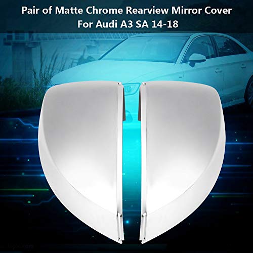 Paire de coques de rétroviseur chrome mat anti-rayures pour 8V - 2