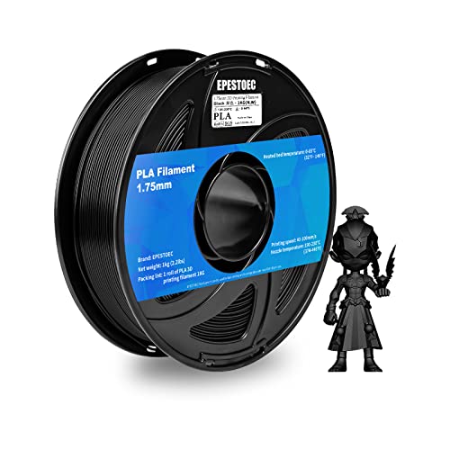 Filamento de impresora 3D, paquete de filamento PLA de 1.75 mm, filamento PLA para impresora 3D empaquetado al vacío de 2.2 libras, precisión dimensional +/- 0.03 mm, se adapta a la mayoría de