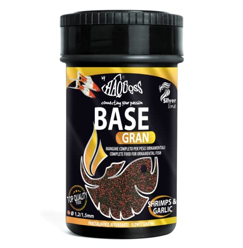 Haquoss Basegran Mangime in Granuli da 1,2/1,5mm per Pesci Tropicali, 100 ml/55 gr