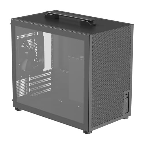 Image of Rosewill Micro ATX Mini Tower PC Case with Pre-Installed 400W Power Supply | Temper Glass Side Panel | Carrying Handle | 240mm Radiator Support | 2 x USB 3.0 | 1 x 120mm PWM Rear Fan | FBM-Z3-400