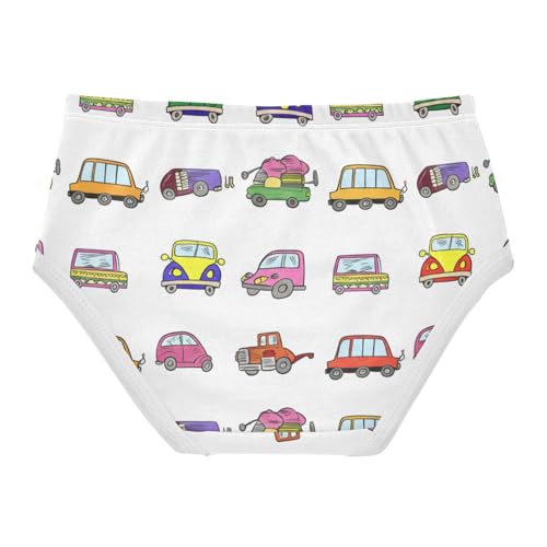 Cotton Toddler Underwear Floral Cute Vehicles White Little Girl Panties Florals Briefs Undies Kids 2t2