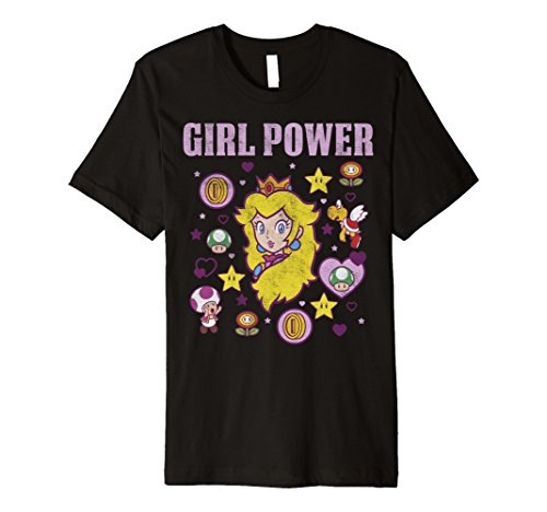 Nintendo Super Mario Peach Girl Power Icons Premium T-Shirt