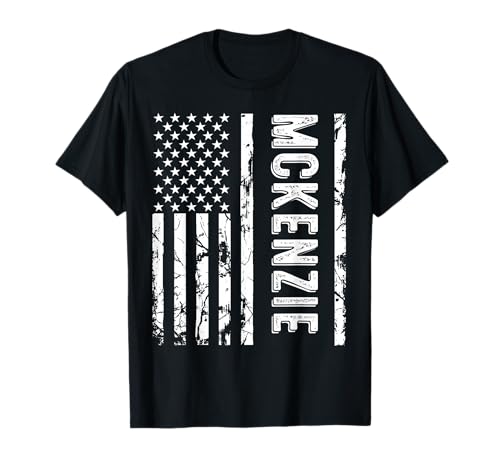 Proud McKenzie Last Name Designs Camiseta Familia Apellido Divertido Equipo Reunión T-Shirt Unisex Niños Negro Manga Corta Pequeño