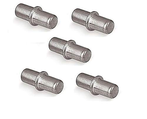 SUKI HARDWARE 28 clavijas pasadores de soporte de estanterías de acero de 5 mm, STEEL PIN, Niquel