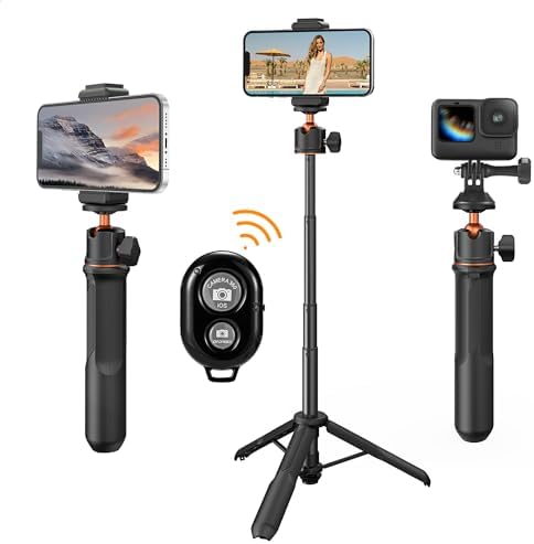 Amazon.co.jp: Smartphone Tripod, Selfie Stick, 4 Stage Telescopic ...
